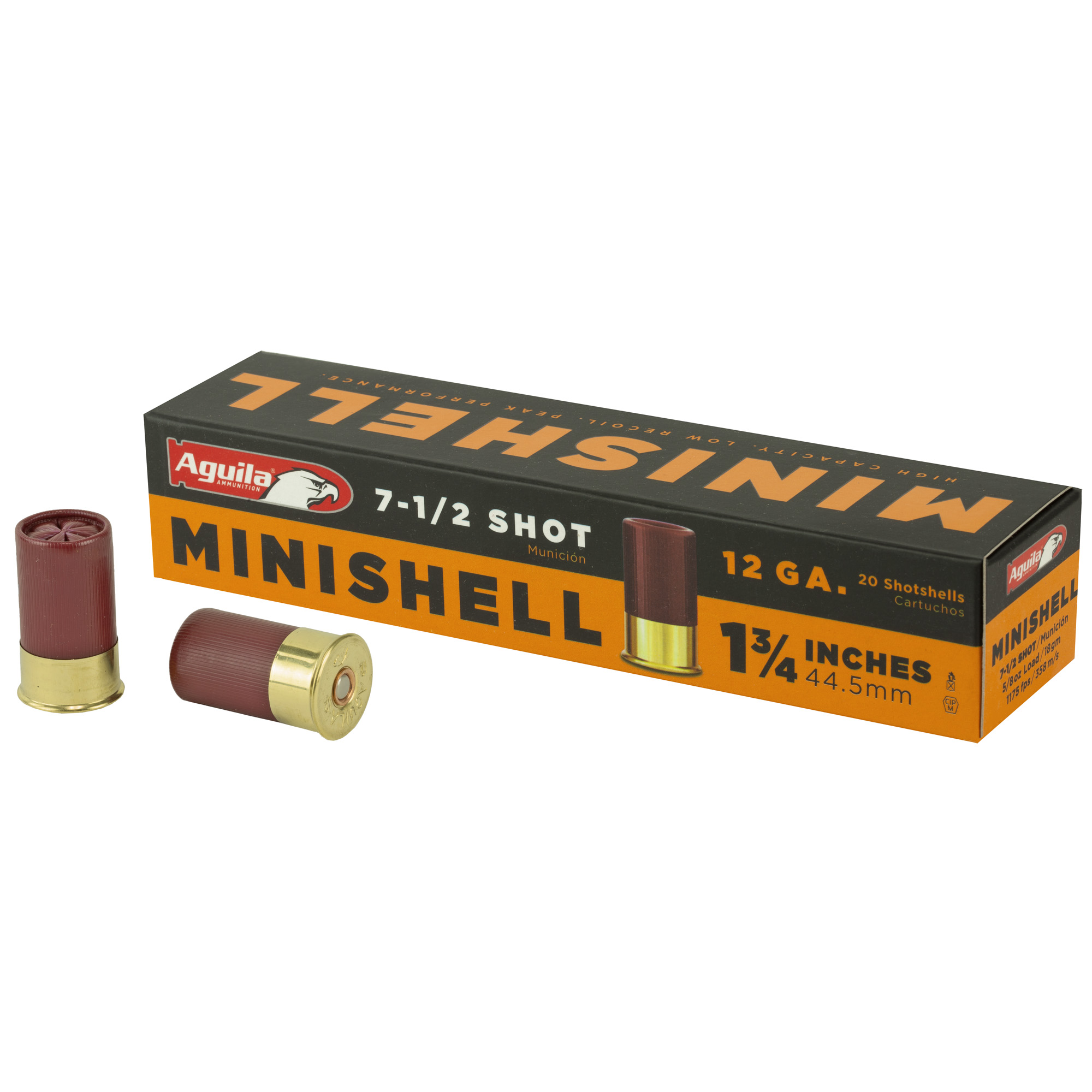 Ammo 12 Gauge 1.75" MiniShells Aguila 7.5 Shot - 25 per box