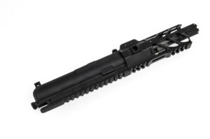 Upper 300 Blackout upper with 4.75 inch barrel, Skeleton Mlok Handguard, compensator plus BCG and charging handle